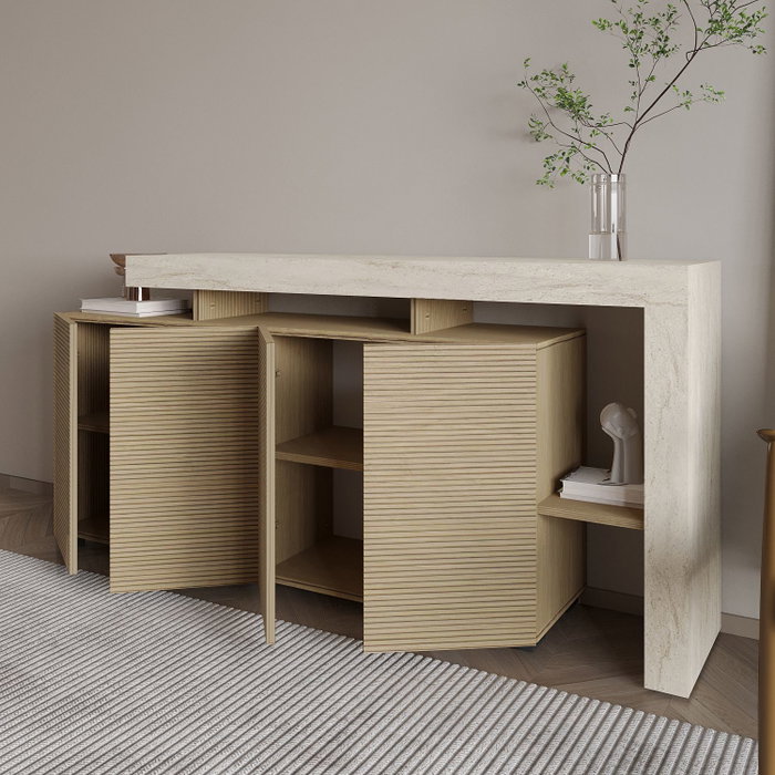 Hanah Home Beliz - Travertino, Warm Oak Hanah Home Beliz - Travertino, Warm Oak